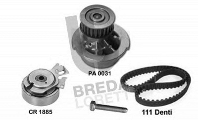 BREDA LORETT kpa0019d -  Водяной насос + комплект зубчатого ремня